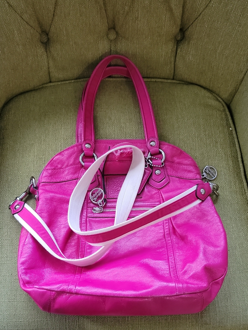 Coach Poppy Magenta Pink Women’s Leather Tote